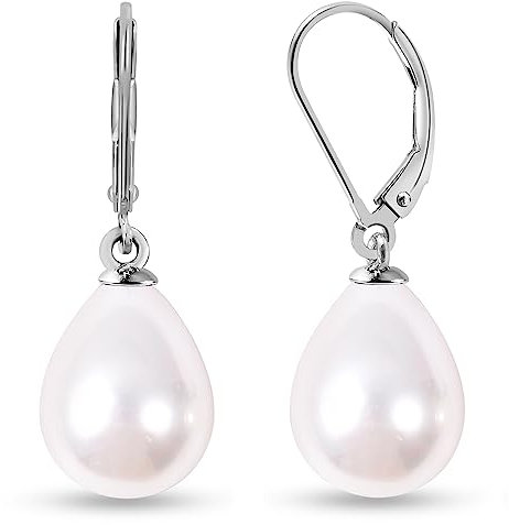 Pearl Earrings for Women Dangling 925 Sterling Silver Earring Women Lever Back Dangle Earrings Sterling Silver | Women's Earrings | Silver Dangle Earrings