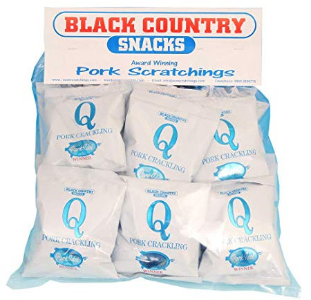Q Pork Scratchings pack of 20 (60g) - The Ultimate Pub Snack 22nd Jan Dated