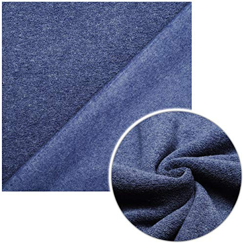 alles-meine.de GmbH Warmer Fleece Stoff - Meterware am Stück - Petrol blau - Uni - Wellnessfleece - antipilling/Fleecestoff - 100% Polyester - Winterstoff - Stoffe Muster Klei..