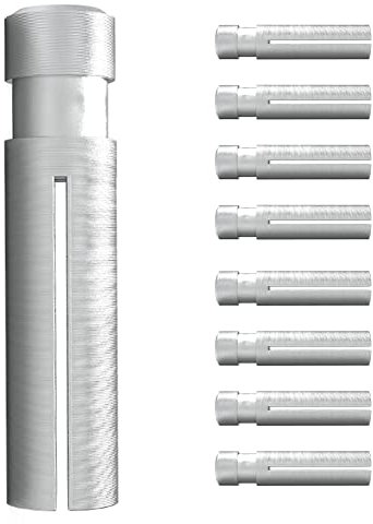 CyeeLife 9 Stück Aluminium Dart Flight Protektors Dart Zubehör Set,Silber