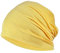 YOFASEN Slouchy Beanie Mütze - Chemo Cancer Kopfbedeckung aus Baumwolle Schlafmütze Turban Kopfbedeckung Strecken Muslimisches Kopftuch für Frauen Männer, Gelb, One size