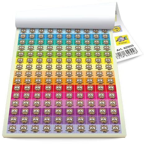 TimeTEX - Block Belobigungs-Aufkleber XXL Deutsch, 1.076 Stück - Aufkleber mit Bildern oder Bildern mit Lobworten in bunten Farben und verschiedenen Motiven - 62955