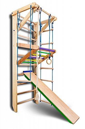 Indoor Turnwand, Klettergerüst Sport-5-220-Farbe Sportgerät, Kletterwand, Holz, Gym, Sprossenwand
