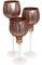 Wurm Windlicht Set Kelch breite Rillen Mattes Finish aus Glas Rosa 3er Set, (H) 30, 35, 40cm x Ø13cm