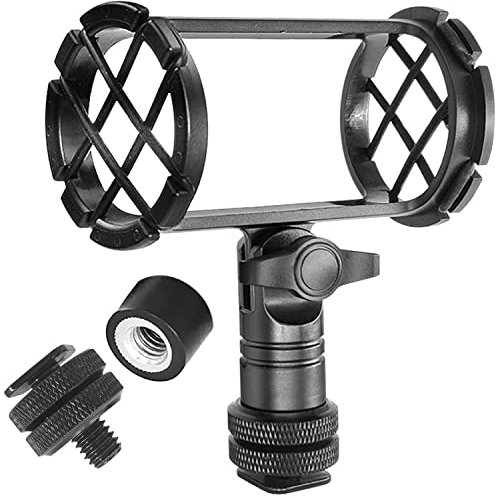 Nicama NC4 Support de microphone universel avec griffe pour caméra AKG D230 Sennheiser MKH-416 ME66 Rode NTG-2 NTG-1 Audio-Technica AT-875R