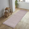 Fashion4Home Teppich Wohnzimmer – Einfarbig, Uni Teppich fürs Kinderzimmer, Schlafzimmer, Arbeitszimmer, Büro, Flur und Küche - Kurzflor, Rosa, Größe: 80x250 cm