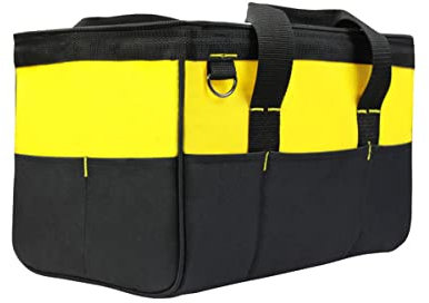 Tool Bag with Adjustable Shoulder Straps, Tool Bags Heavy Duty, Wide Space Rectangle Storage Tool Organiser Bag, Durable Oxford Waterproof Tool Box Storage - 17 Large