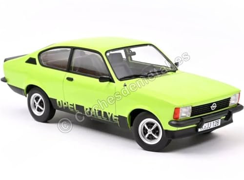 Norev NV183653 1:18 Kadett Rallye 2.0 E 1977-Green Opel Collectable Model, Multi