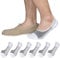 Jormatt 6 Pairs No Show Socks Mens Cotton Athletic Sports Trainer Socks, Low Cut Invisiable Socks With Non Slip Grips, mens shoe size 9-13