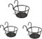 3 Stück Metall Blumentopfhalter Eisen Blumenregal Blumentopf zum Aufhängen mit Haken für Blumentöpfe Hängeländer Pflanzgefäße Blumentopf Halterung für Garten Balkon Zaun Indoor Outdoor Topfhalter