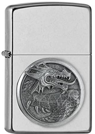 Zippo Feuerzeug Original Benzin Sturmfeuerzeug Lighter Street Chrome (Dragon TDV)