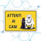 Nitek cartello attenti ai cani in pvc 30cmx20cm– Cartello autoadesivo| Sign,Schild | Impermeabili Lavabili, staccionate, cancelli, porte di abitazioni