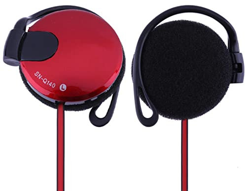 Auricolari a clip con cavo, auricolari sovrauricolari da 3,5 mm - Compatibile con telefoni cellulari per uomo e donna, corsa, escursionismo, sport e vita quotidiana Delr