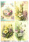 Josys Bastelmärchen Reispapier A4 Strohseide Decoupage Noten Vintage Musik Blumen RE1150