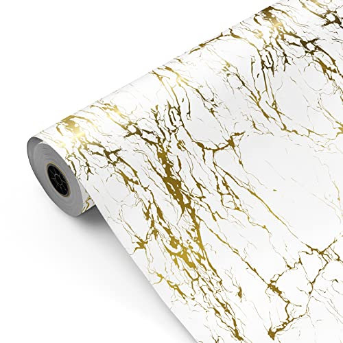Bobine de papier cadeau, grand rouleau 62cm x 100m • Style MARBRE • Idéal pour: Boutiques d'affaires Commerces Emballage cadeau Anniversaire Baby Shower Mariage Décoration [FP Party Paper]