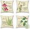 Ohok Wasserdicht Kissenbezug 45x45 cm, 4er Set Dekorativ Outdoor Kissenhülle Deko Sofakissen Couchkissen Zierkissenbezüge für Sofa Wohnzimmer Balkon Garten Auto (Pflanzen)