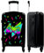 NoBoringSuitcases.com® Kindertrolley Jungen Koffer Carry on Luggage Suitcases Geschenk - Gaming - Controller - Neon - 67x43x25cm