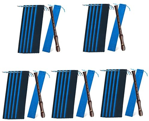 Milisten 50pcs Flute Pouch Soprano Recorder Storage Bag for Vertical Flutes Soft Lining Design for Accessories Jewelry Packaging