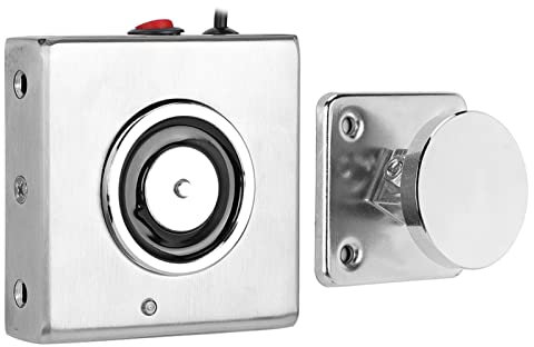 fuik Support de Porte magnétique Coupe-feu, 500N en Alliage de Zinc galvanoplastie Bouton de déverrouillage Manuel support de Porte au Sol pour Portes Coupe-feu à Porte Simple/Double(#2)
