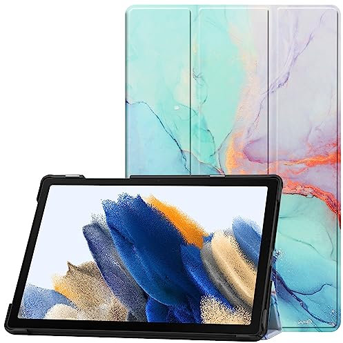 VOVIPO Samsung Galaxy Tab A8 de 10,5 Pulgadas Funda,Funda ultradelgada con Soporte Triple, Carcasa rígida para Galaxy Tab A8 2021 de 10,5 Pulgadas SM-X205/X200-Marble Blue