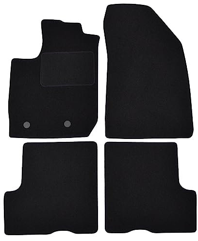 J&J AUTOMOTIVE | Velours Fußmatten Autotepiche Passend Für Duster 2018-2024 (4x2 ohne Box) 4 TLG, rutschfeste Untregrund, Verstärkt Im Pedalbereich