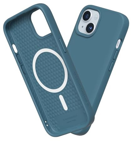 RhinoShield Case kompatibel mit [iPhone 15] | SolidSuit - MagSafe-kompatibel -Stoßdämpfende & schlanke Schutzhülle mit Premium Finish - 3.5 Meter Fallschutz - Ozeanblau