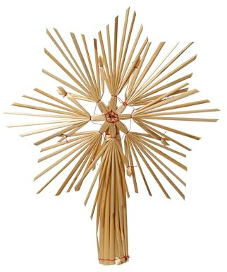 Weihnachtsbaumspitze Stroh Natur 30 cm