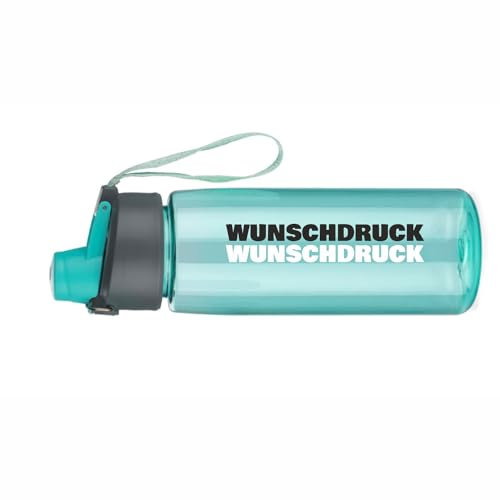 #teamludorf Trinkflasche TRIO 750 - indiviudell bedruckbar - Tritan - aus Kunststoff - mit Deckel - Trinkvorrichtung - Handschlaufe - 750ml (blau)
