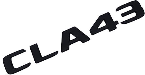 3D ABS Schwarz Auto Klebebuchstaben Kofferraum CLA220 4MATIC Emblem Abzeichen Aufkleber Kompatibel for Mercedes CLA 220 AMG C117 W117 Zubehör (Color : CLA43 Glossy Black)