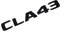 3D ABS Schwarz Auto Klebebuchstaben Kofferraum CLA220 4MATIC Emblem Abzeichen Aufkleber Kompatibel for Mercedes CLA 220 AMG C117 W117 Zubehör (Color : CLA43 Glossy Black)