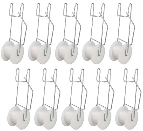 20pcs Tomato Roller Hooks, Plant Support Hooks with 50ft Twine, Greenhouse Tomato Trellis Clips for Flower Crop