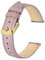 BISONSTRAP Elegante Leder Uhrenarmband, Schnellverschluss, Uhrenarmbänder für Damen und Herren, Kompatibel mit Uhrenanstößen von 16mm, Hellrosa (Goldene Schnalle)