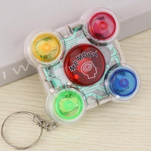 Zibeem Simon Game - 1 Jeu De Mémoire Électronique, Console De Jeu Simon, Jeux Portables avec Lumières Et Sons, Jeu De Poche De Défi Électronique, Jeux De Mémoire pour en-fants (Style Aléatoire)