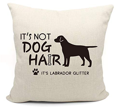 JIMOWANG Labrador Dog Pillow Covers 18 x 18 Inch Decorative Throw Pillow Case for Sofa Couch Bed