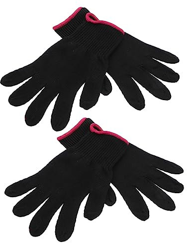 Amosfun 1 Satz 4St Beulen Hitzehandschuh hitzeschutz handschuh Baumwoll Handschuhe hitzebeständiger Handschuh beheizbare Handschuhe Hitzebeständiger Silikon-Noppen-Handschuh Black