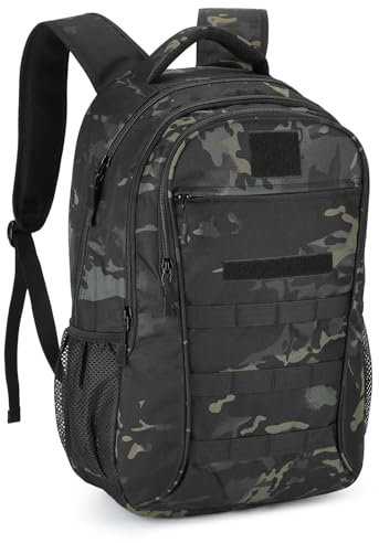 Explokit Taktischer Militär-Rucksack 15L 25L - Molle Motorrad Wander-Rucksack für Assault, Wandern, Reisen, Camping - Survival Backpack