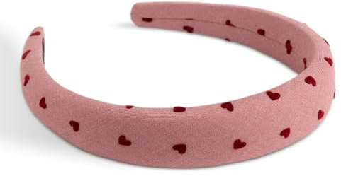 SXQLYH Haarreif gepolstertes Stoff Stirnband - Wunderschön Haarreifen Gepolstert Damen Haarschmuck Haarreifen Breit Gepolstert Haarband für Frauen und Mädchen Geburtstagsgeschenk (Rosa, A)