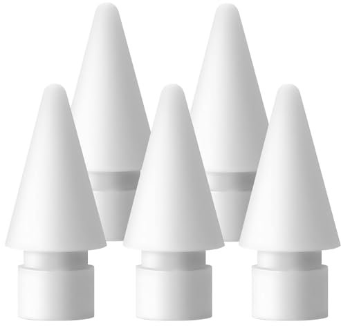 XIRON Replacement Tips for Apple Pencil 2nd Generation/1st Generation/Pro/USB-C, Upgraded Pencil Nibs for iPad Pro-Air (5 Pack)
