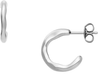 Skagen Women's Stainless Steel Push Back Earrings Lava Stahl Silber,1.54Lx1.5Wxcm