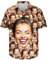Personalised T Shirt UK Men Women Funny Personalised T Shirt All Over Face Print Top Tee Gift for Him Her