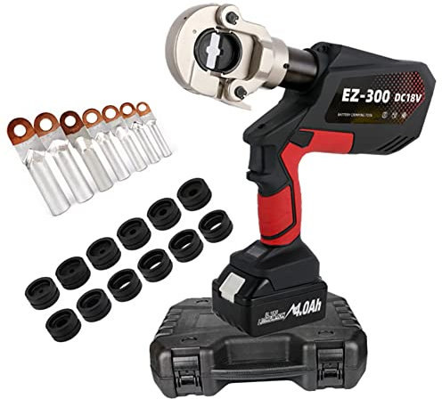 Pince à sertir électrique hydraulique, pince à sertir hydraulique rechargeable avec affichage numérique OLED, outil de sertissage de câble hydraulique, pince à sertir pour cosses de câble en cuivre