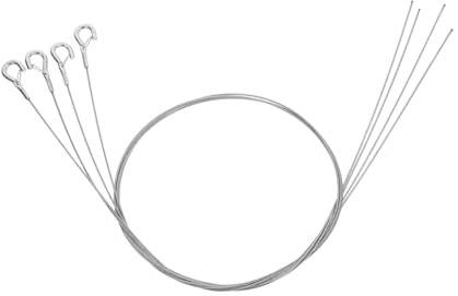 jojofuny 4 pièces Kit de Câbles Acier Inoxydable Réglables pour Suspension Lourde Fil à Corde Robuste pour Lampes et Affichage Mural Système de Fixation Polyvalent pour Maison et Bureau