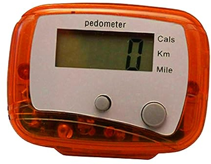 Contapassi per pedometro per corsa sport all'aria aperta escursionismo rosso, 4,8 x 3,5 x 2,2 cm