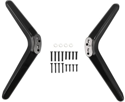 omocatch Universal TV Stand Table Top Base Replacement, Pedestal Feet TV Mount Legs 17–20mm, Easy Install, Stable Support