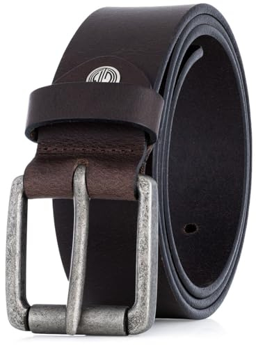 LINDENMANN Ledergürtel Herren, braun 40 mm Büffelleder, business-tauglich und hochwertig verarbeitet, für Alltag und Büro