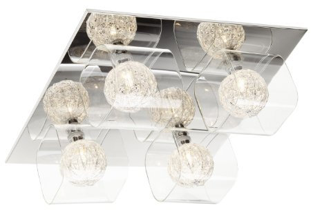 Brilliant Deckenleuchte Florentin 42W quadrat chrom/alu-transp.