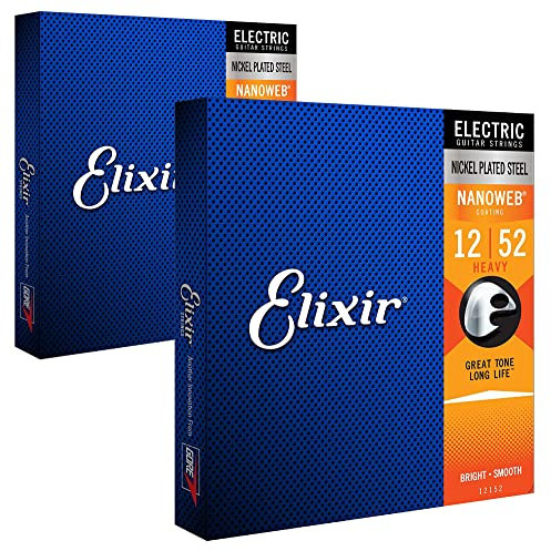 Elixir Nanoweb 12152 Elektrogitarre 12-52 (, 2 Packungen)