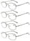 Eyekepper 4 Pairs Reading Glasses Metal Gunmetal Frame Reader Eyeglasses with Spring Hinges for Men Women Reading