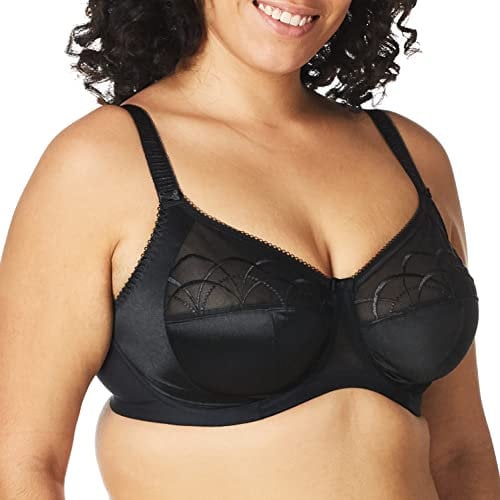 Elomi Women's Cate Underwire Full Cup Banded Bra Coverage,Black,42HH