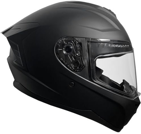 Integralhelm Helm Motorradhelm RALLOX M72 schwarz matt Größe XL